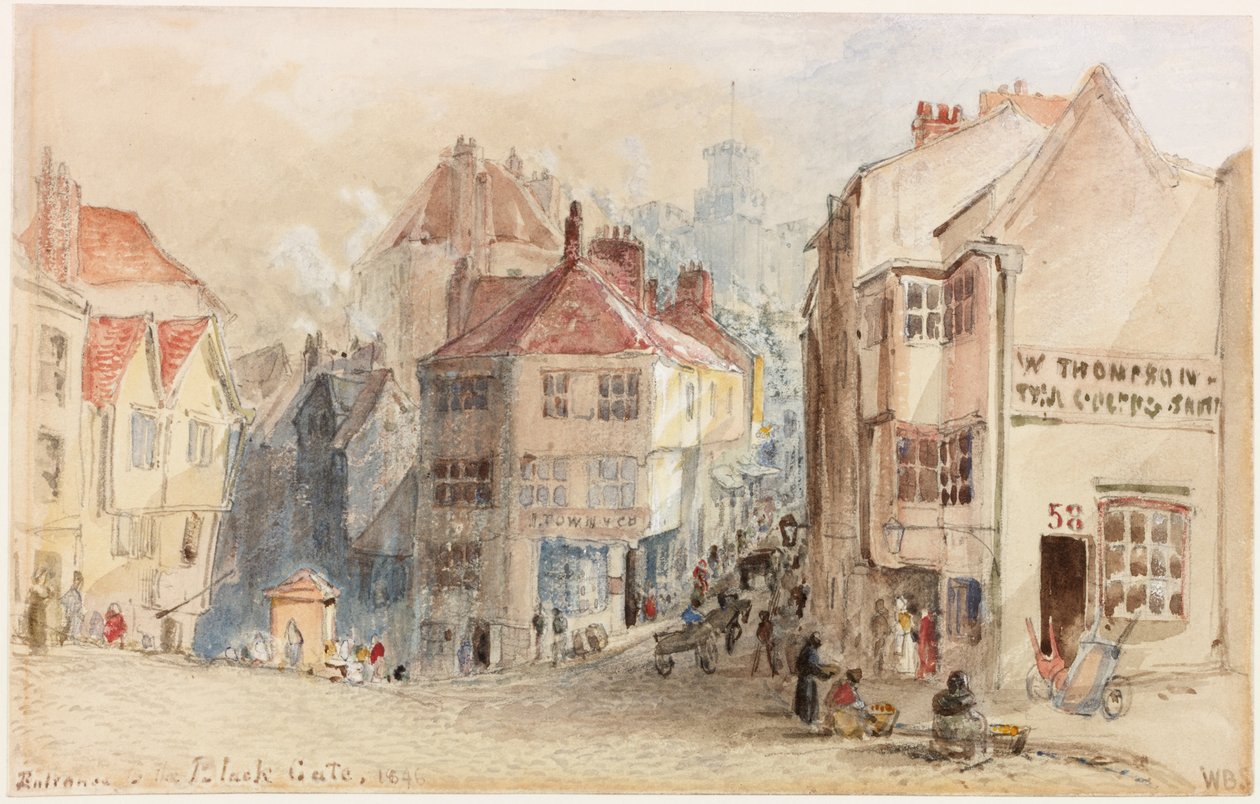 Inngang til Black Gate, Newcastle (kroppsfarge) av William Bell Scott