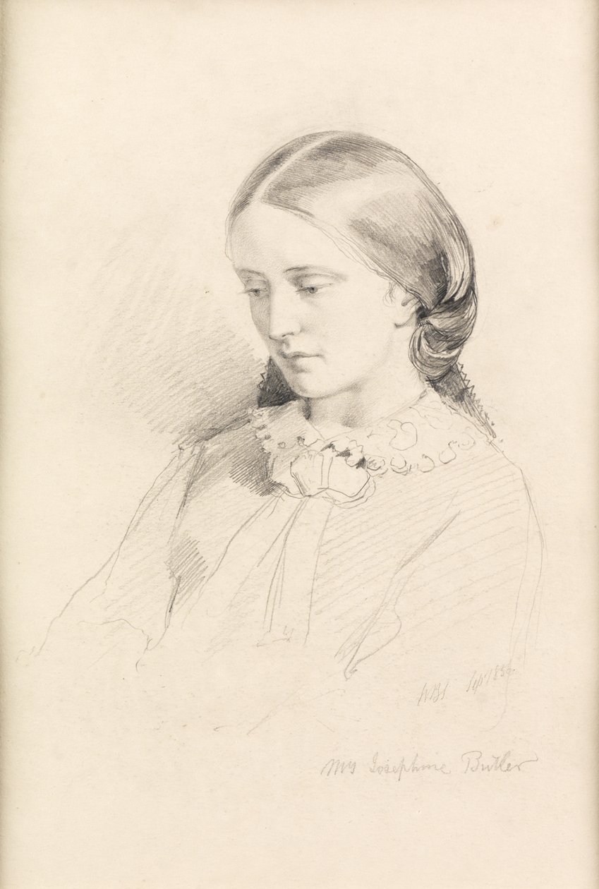 Josephine Butler, tidlig feministisk kampanje, 1856 av William Bell Scott