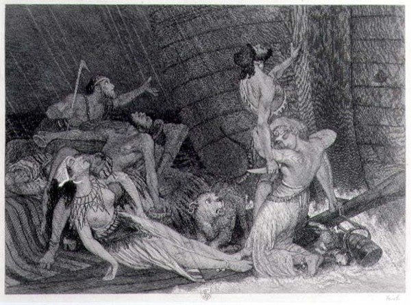 Tenth Day of Rain, bevis for en 1872-utgave av Bibelen av William Bell Scott