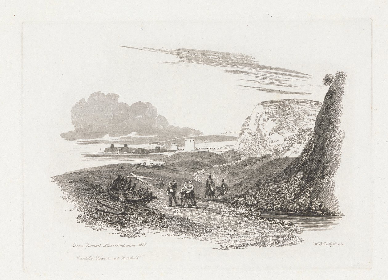 Martello Towers på Bexhill av William Bernard Cooke