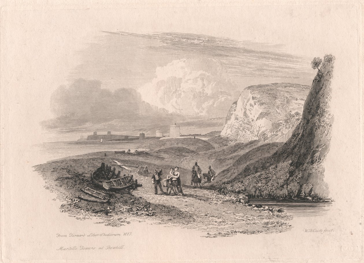 Martello Towers på Bexhill av William Bernard Cooke