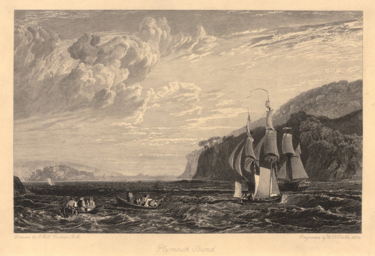 Plymouth Sound av William Bernard Cooke
