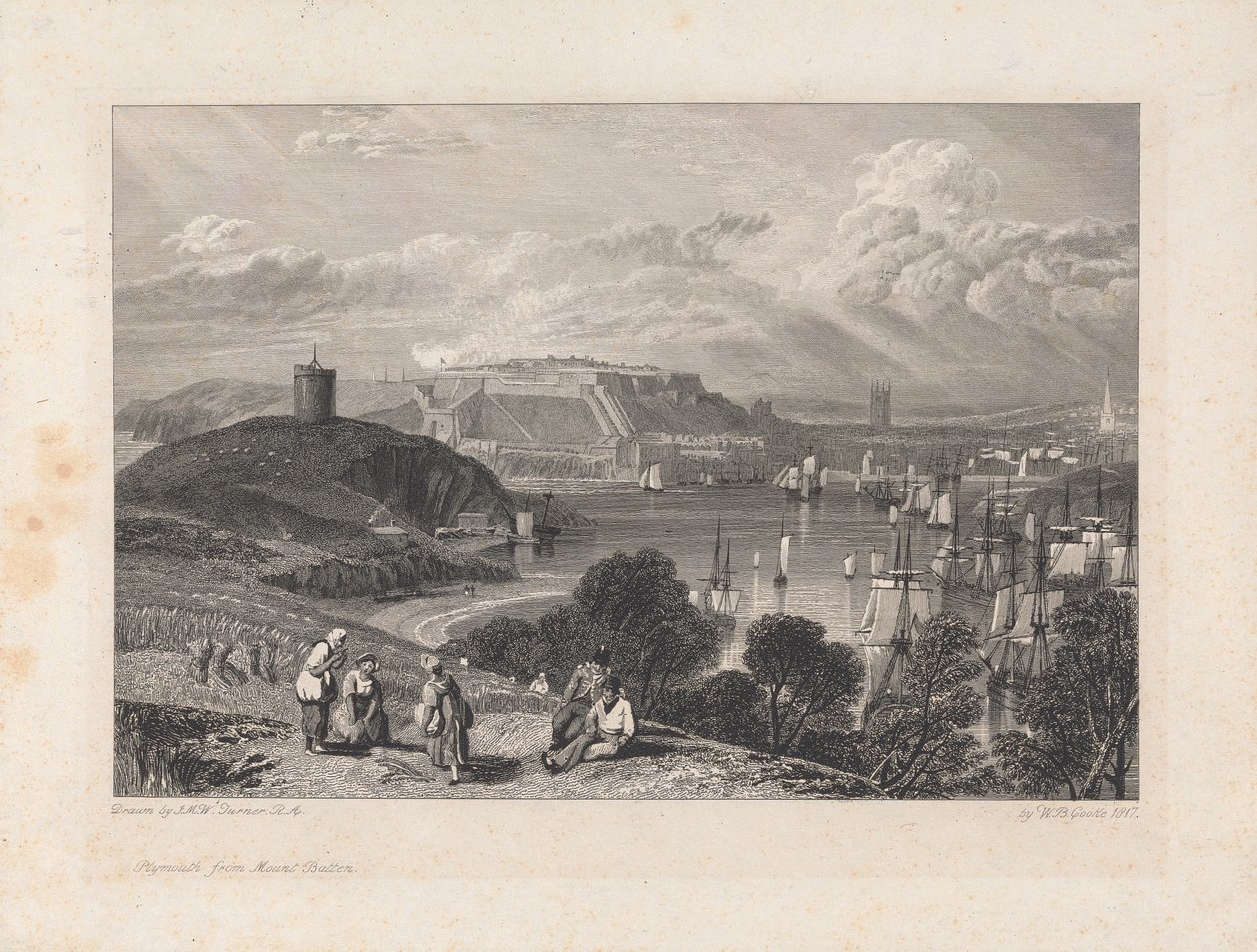 Plymouth, med Mount Batten av William Bernard Cooke