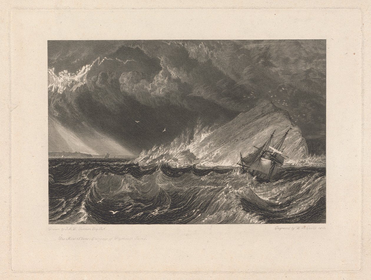 The Mewstone, inngangen til Plymouth Sound av William Bernard Cooke