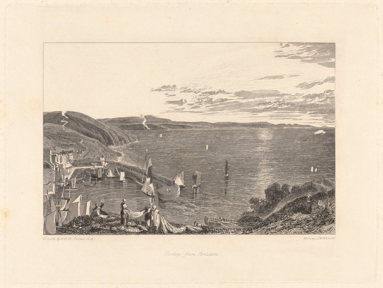 Torbay fra Brixham av William Bernard Cooke