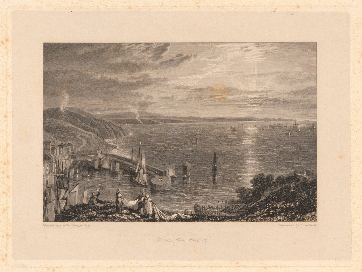 Torbay fra Brixham av William Bernard Cooke
