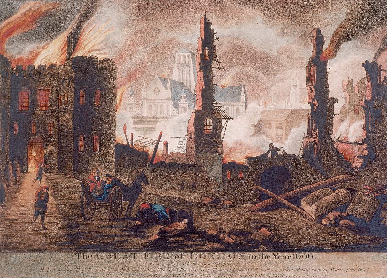 Ludgate, Great Fire of London, London, 1792 av William Birch