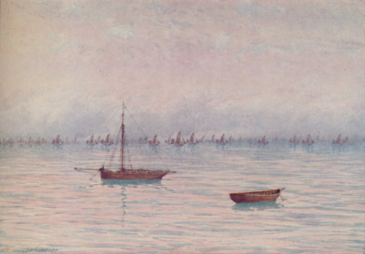 En fiskeflåte, 1910 av William Biscombe Gardner