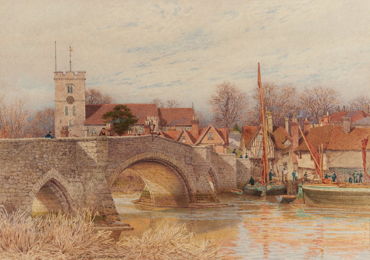 Aylesford bridge av William Biscombe Gardner