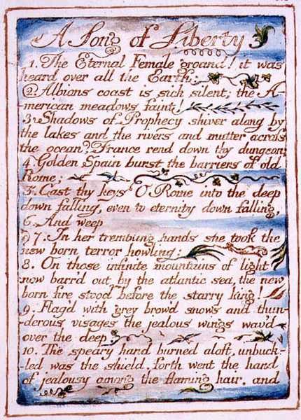A Song of Liberty, tekst fra 