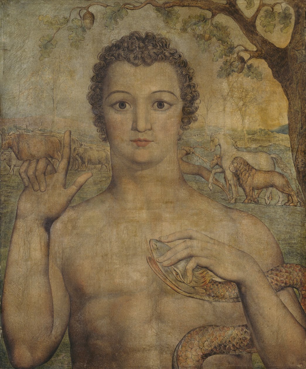 Adam navngir dyrene av William Blake