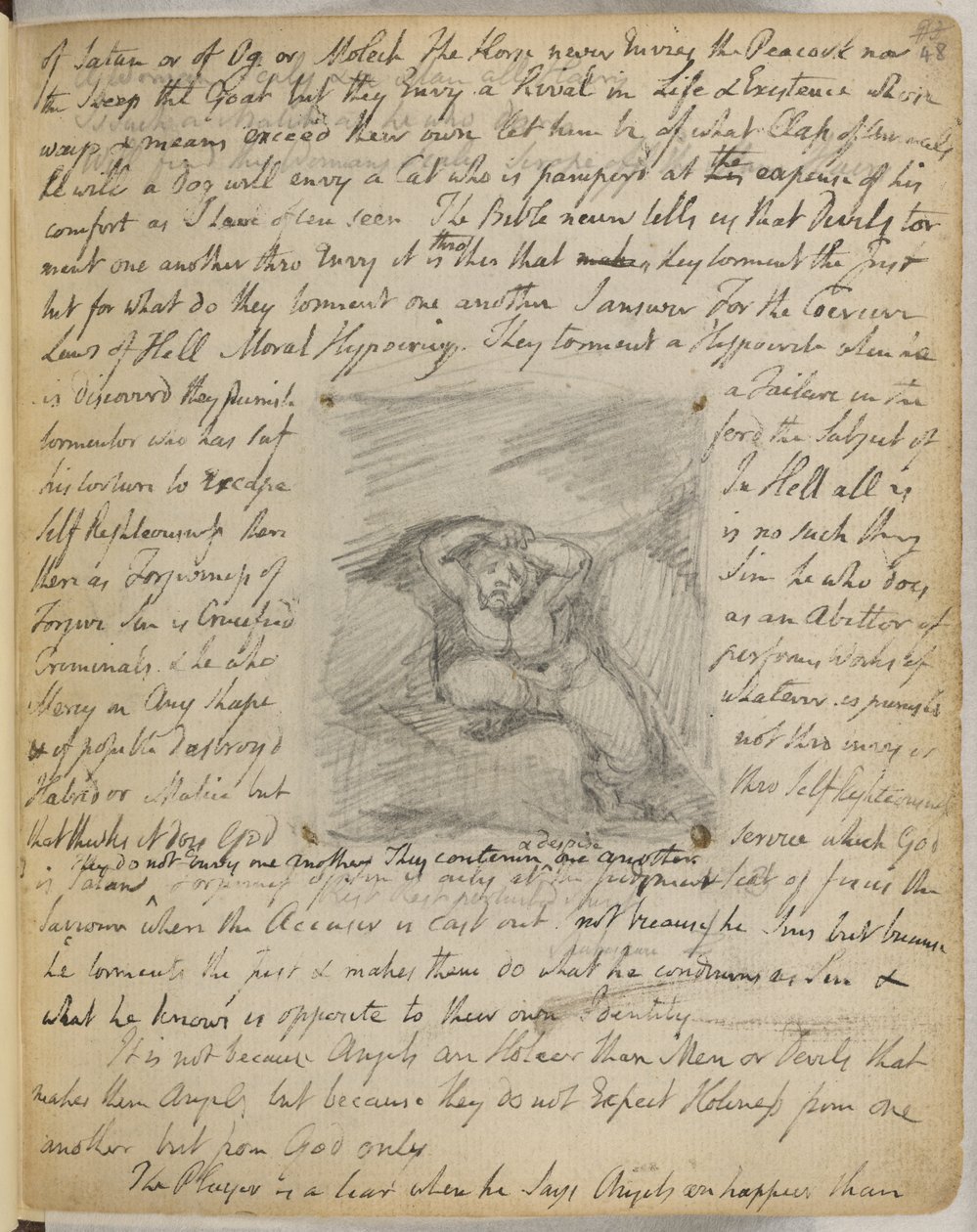Legge til. 49460, f.48 Emblem 59: Struggling Figure, fra 