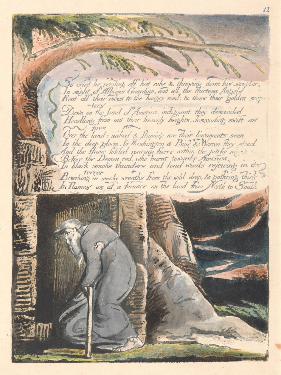 Amerika. En profeti, plate 14, så ropte han .... av William Blake
