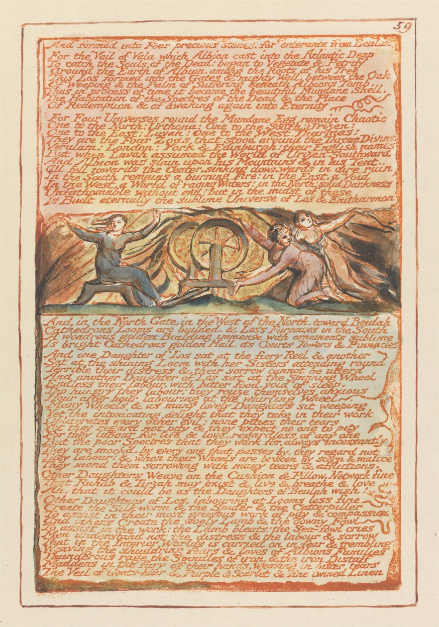 "Und geformt zu vier kostbaren Steinen..." (Platte 59) av William Blake