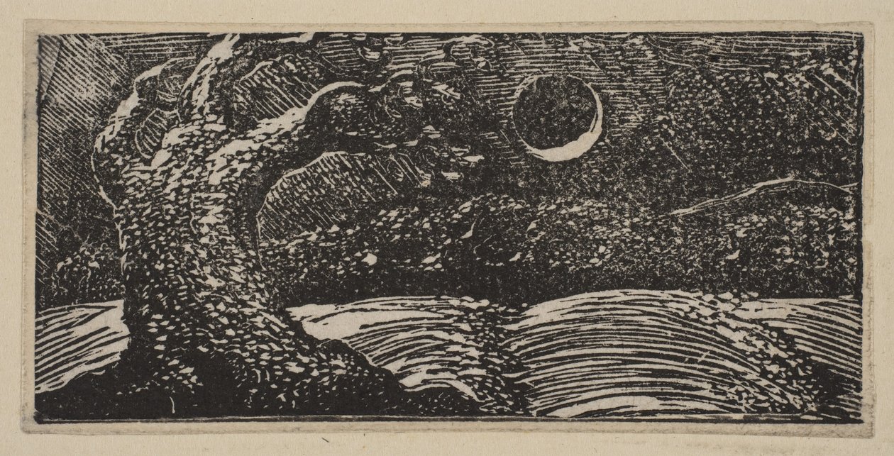 Blasted Trees and Flattened Crops, fra Thorntons Pastorals of Virgil, 1821. av William Blake