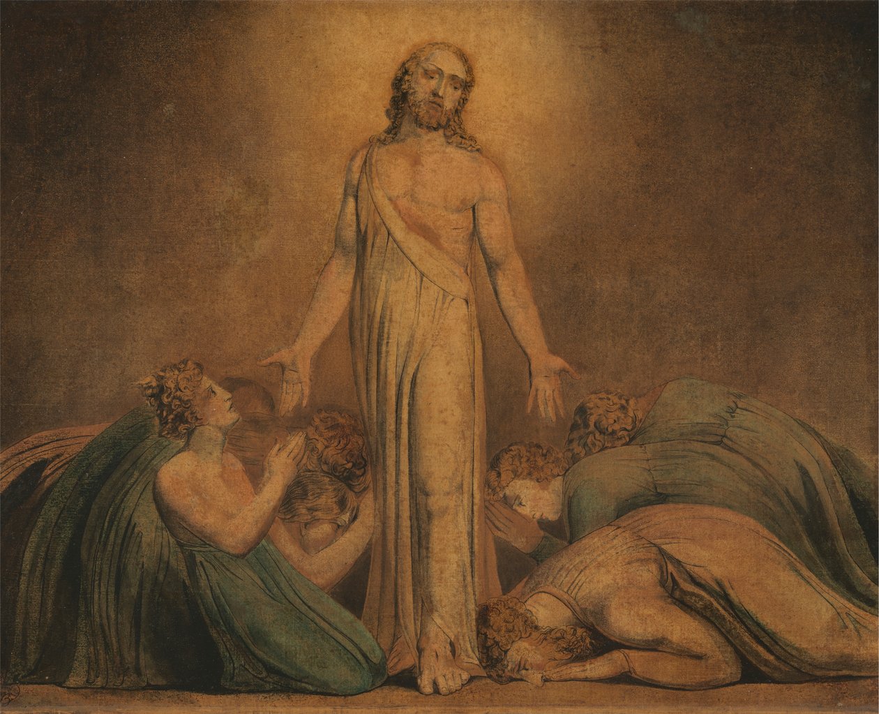 Kristus viser seg for apostlene etter oppstandelsen av William Blake