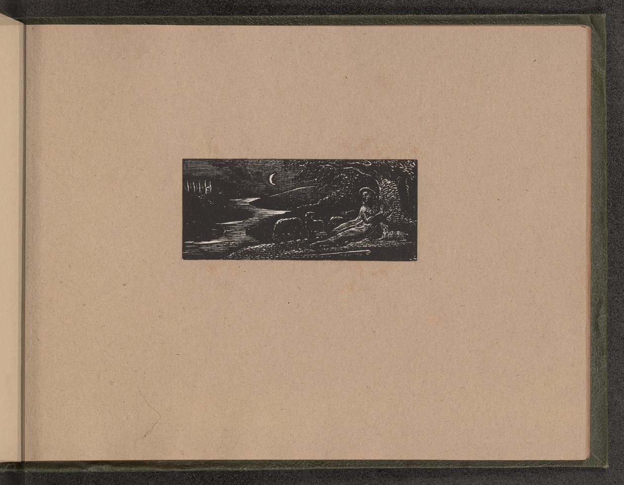 Colinet hviler om natten, 1821. av William Blake