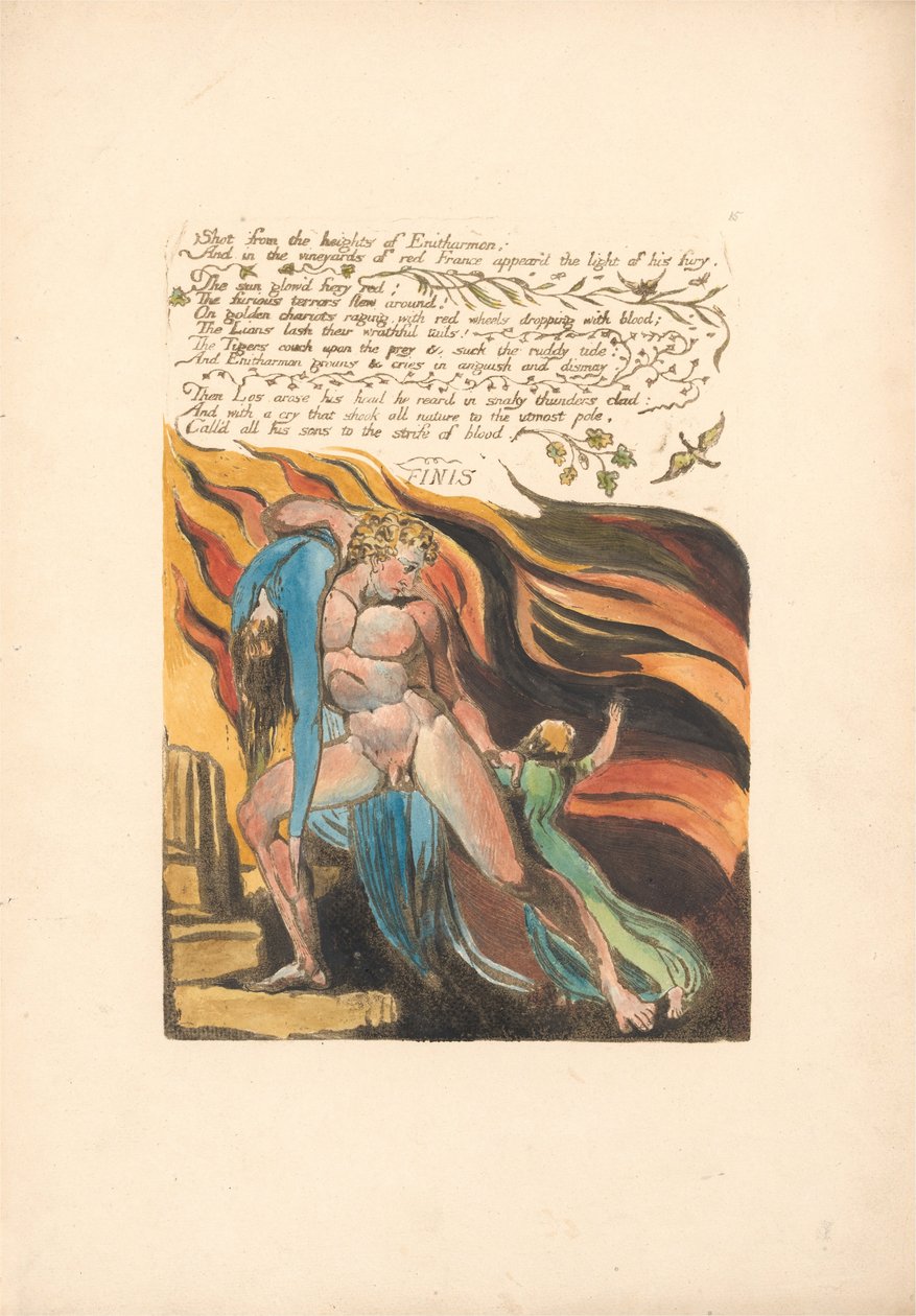 Europa. A Prophecy, Plate 17, Skutt fra høyden . . . . (Bentley 18) av William Blake
