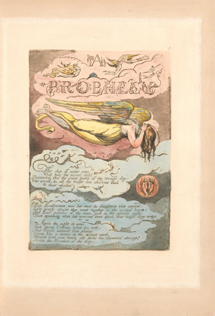 Europa. A Prophecy, Plate 5, A - Prophecy - Vinterens dyp kom. . . . (Bentley 6) av William Blake