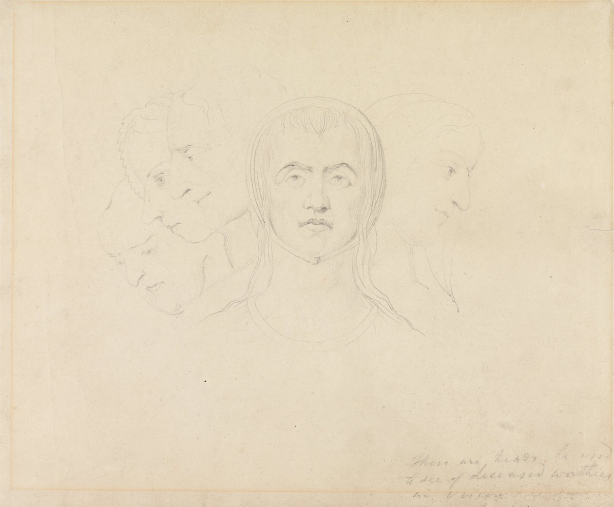 Fem visjonære hoder for kvinner av William Blake