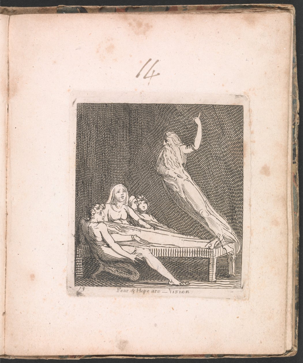 For barn. Paradisets porter, plate 15, frykt og håp er - Visjon av William Blake
