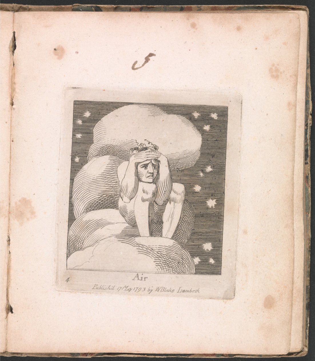 For barn. Paradisets porter, Plate 6, Air av William Blake