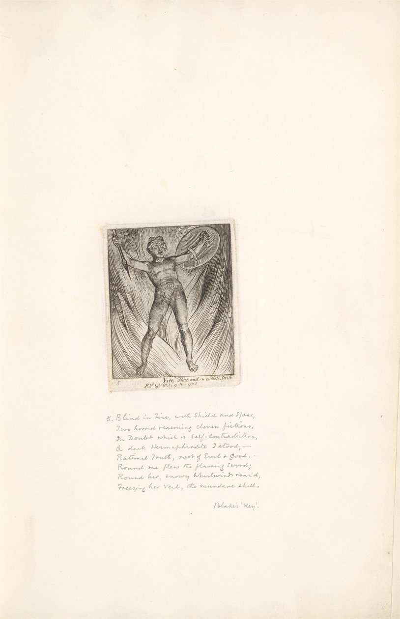 For kjønnene - The Gates of Paradise, Plate 7, Fire av William Blake
