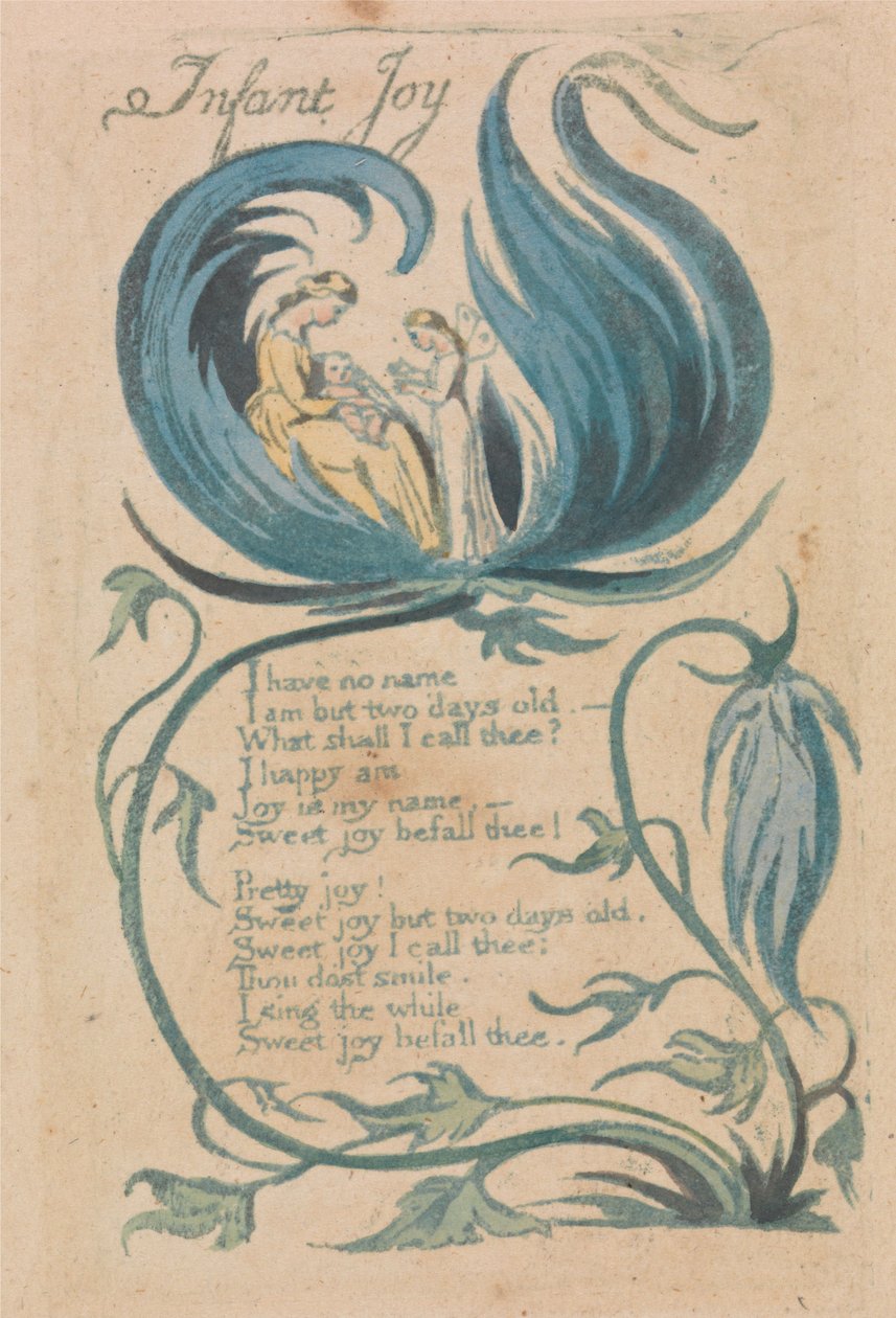 Songs of Innocence and of Experience, plate 28, "Infant Joy" (Bentley 25) av William Blake