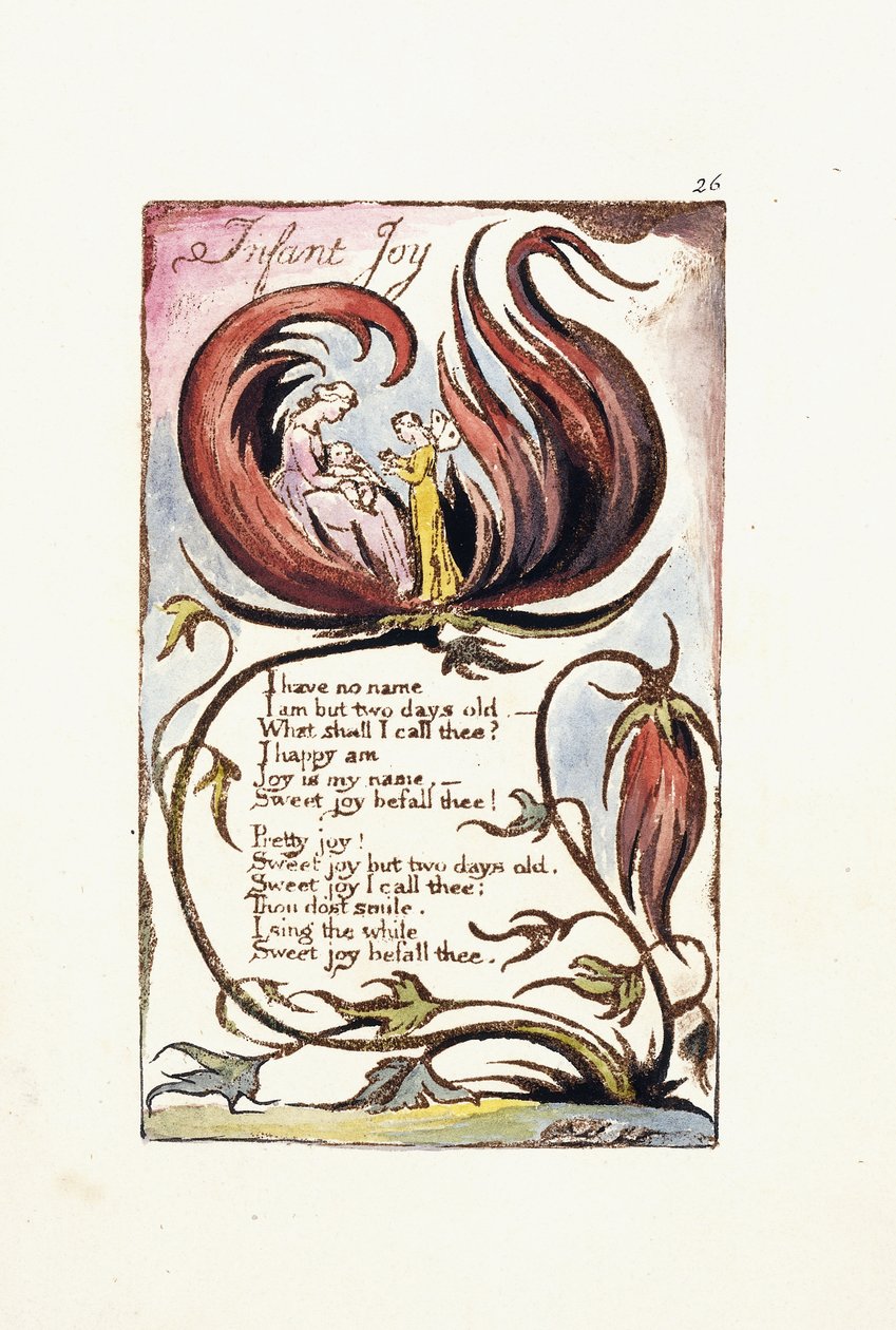 Spedbarnsglede, 1789 av William Blake