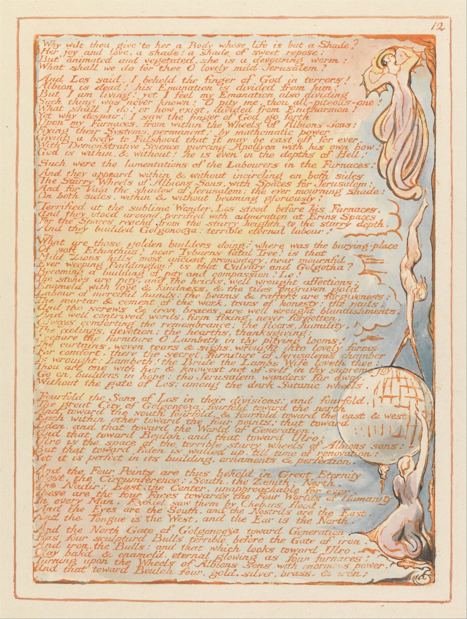 Jerusalem, Plate 12, Hvorfor vil du gi henne... av William Blake