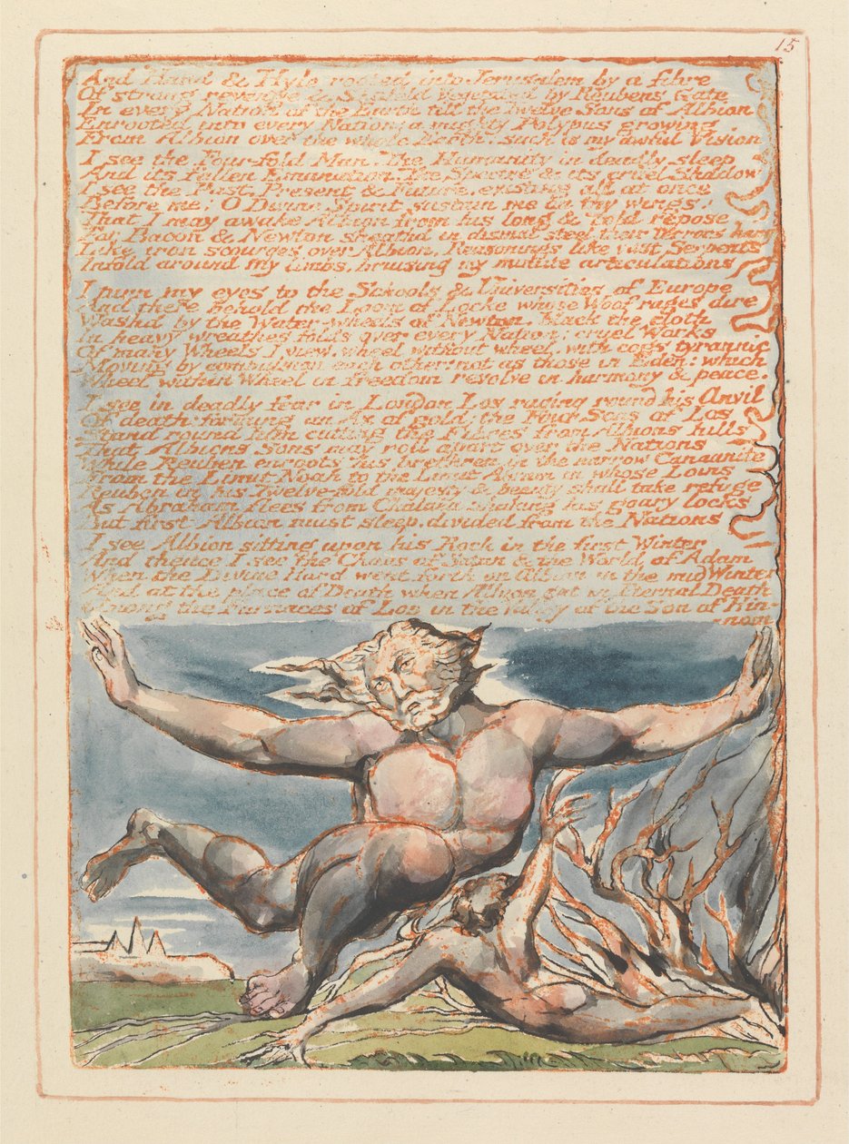 Jerusalem, plate 15, og Hand & Hyle .... av William Blake