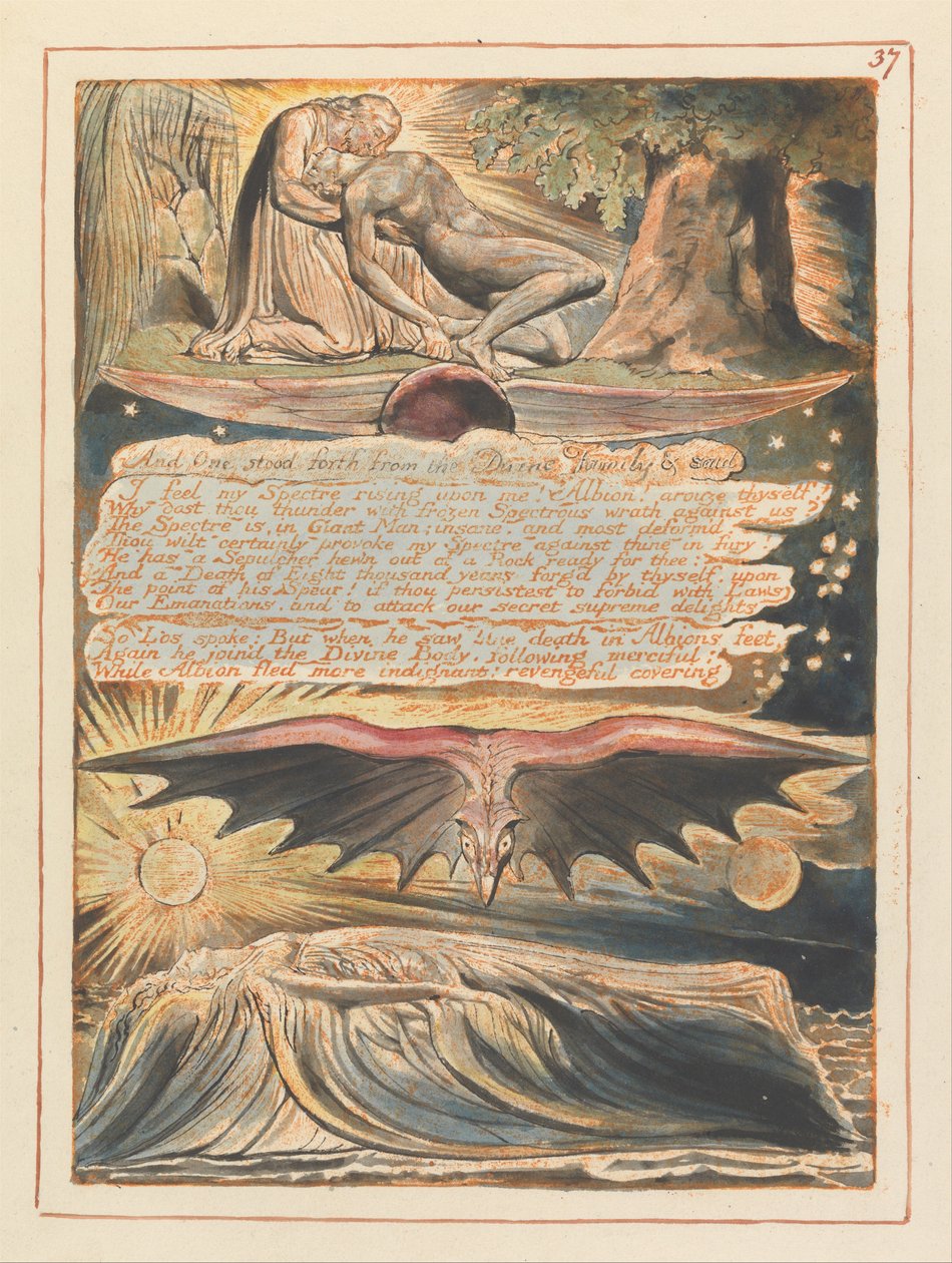 Jerusalem, Plate 37, Og en sto frem.... av William Blake
