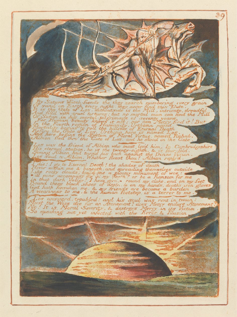 Jerusalem, Plate 39, Av Satans Watch-fiends.... av William Blake