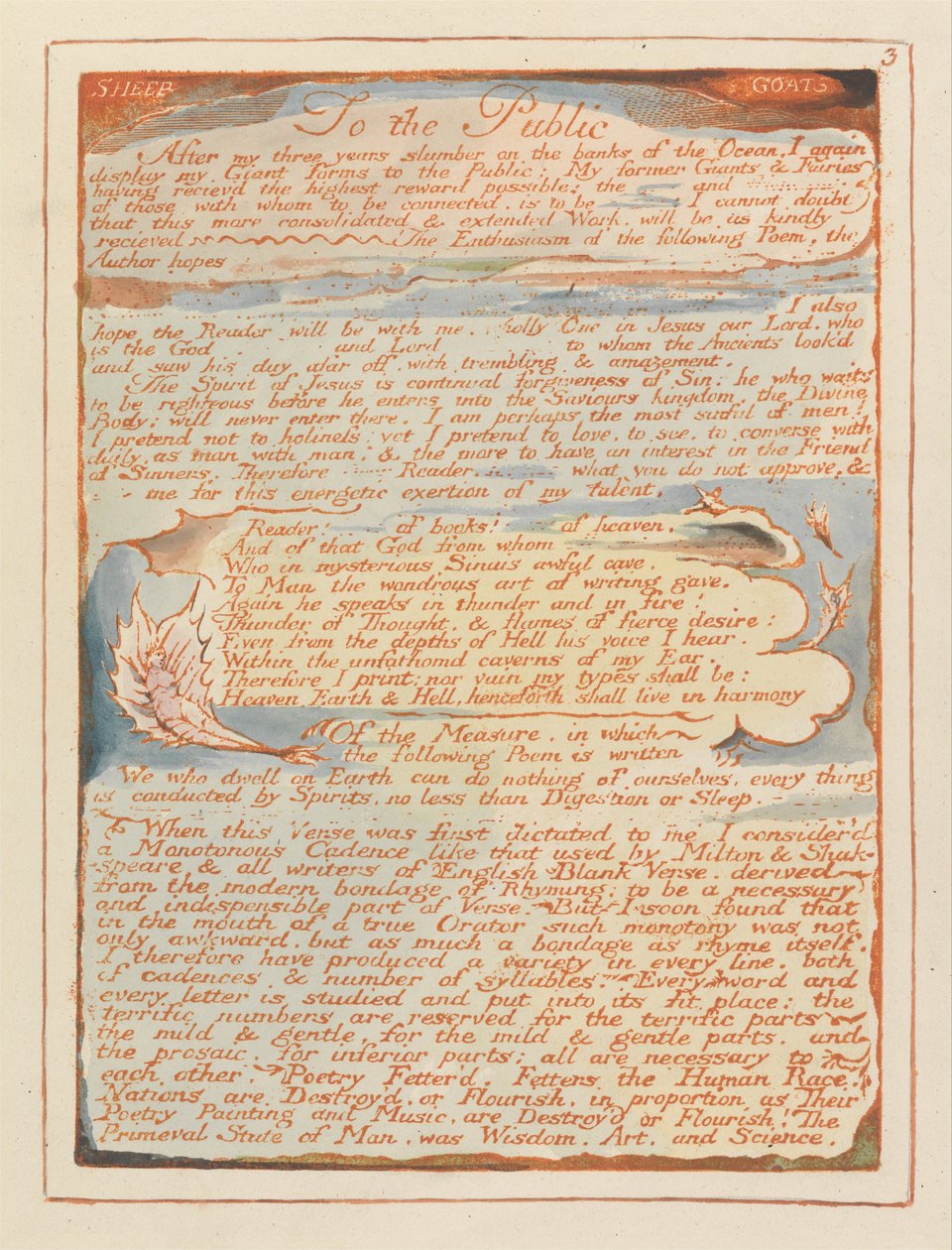 Jerusalem, Plate 3, Til publikum.... av William Blake