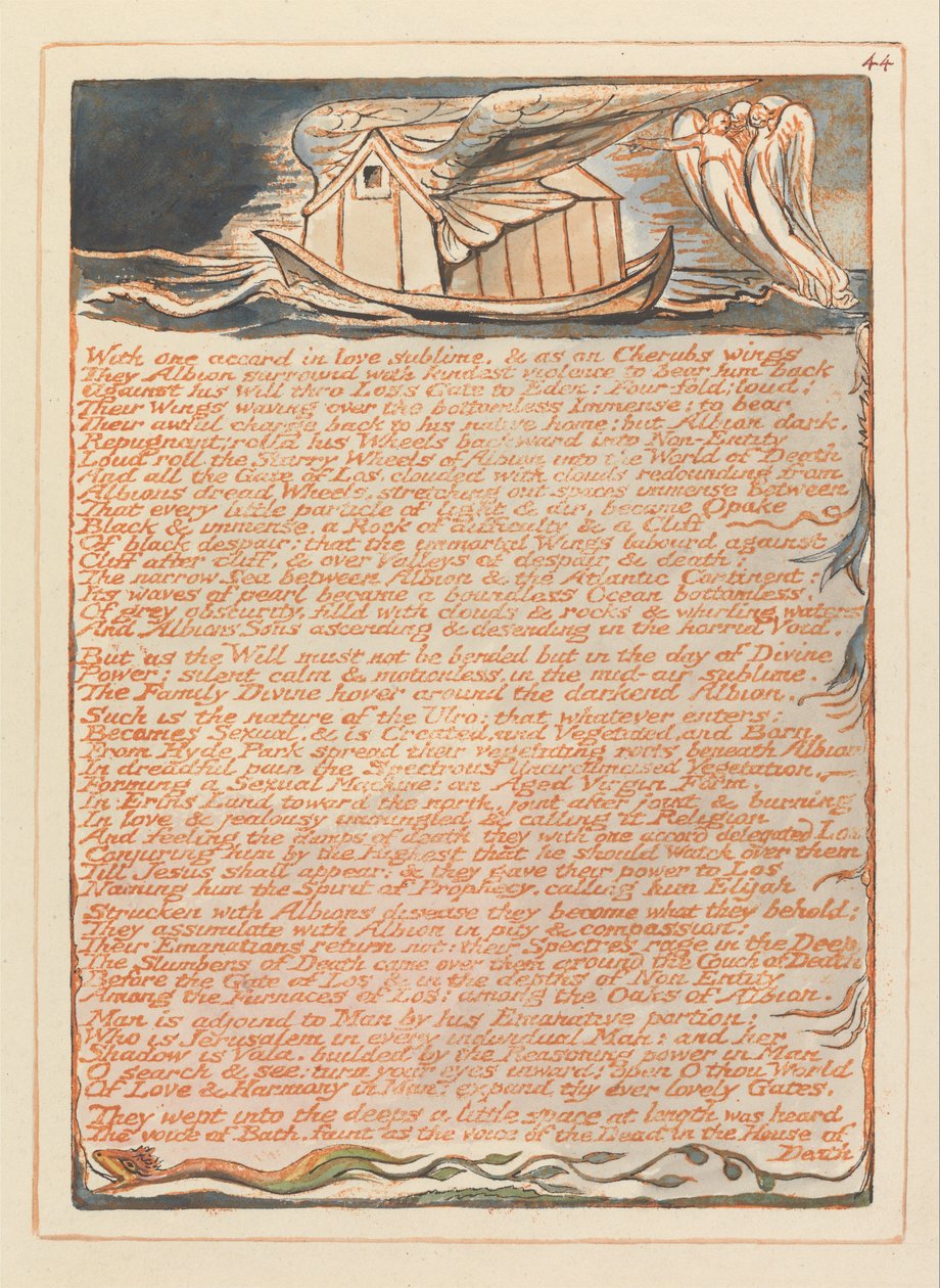 Jerusalem, Plate 44, Med enighet.... av William Blake