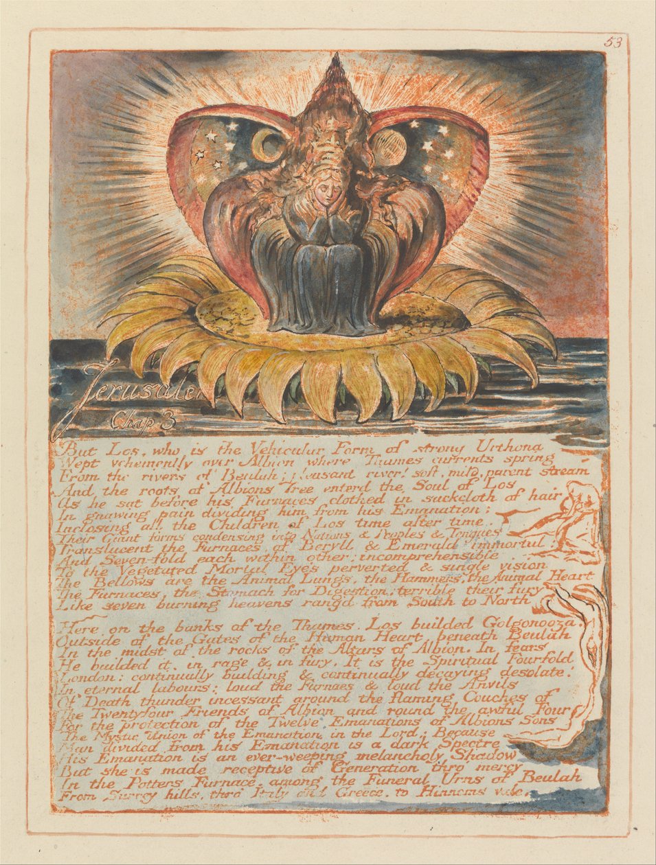 Jerusalem, Plate 53, Jerusalem, kapittel. 3 av William Blake