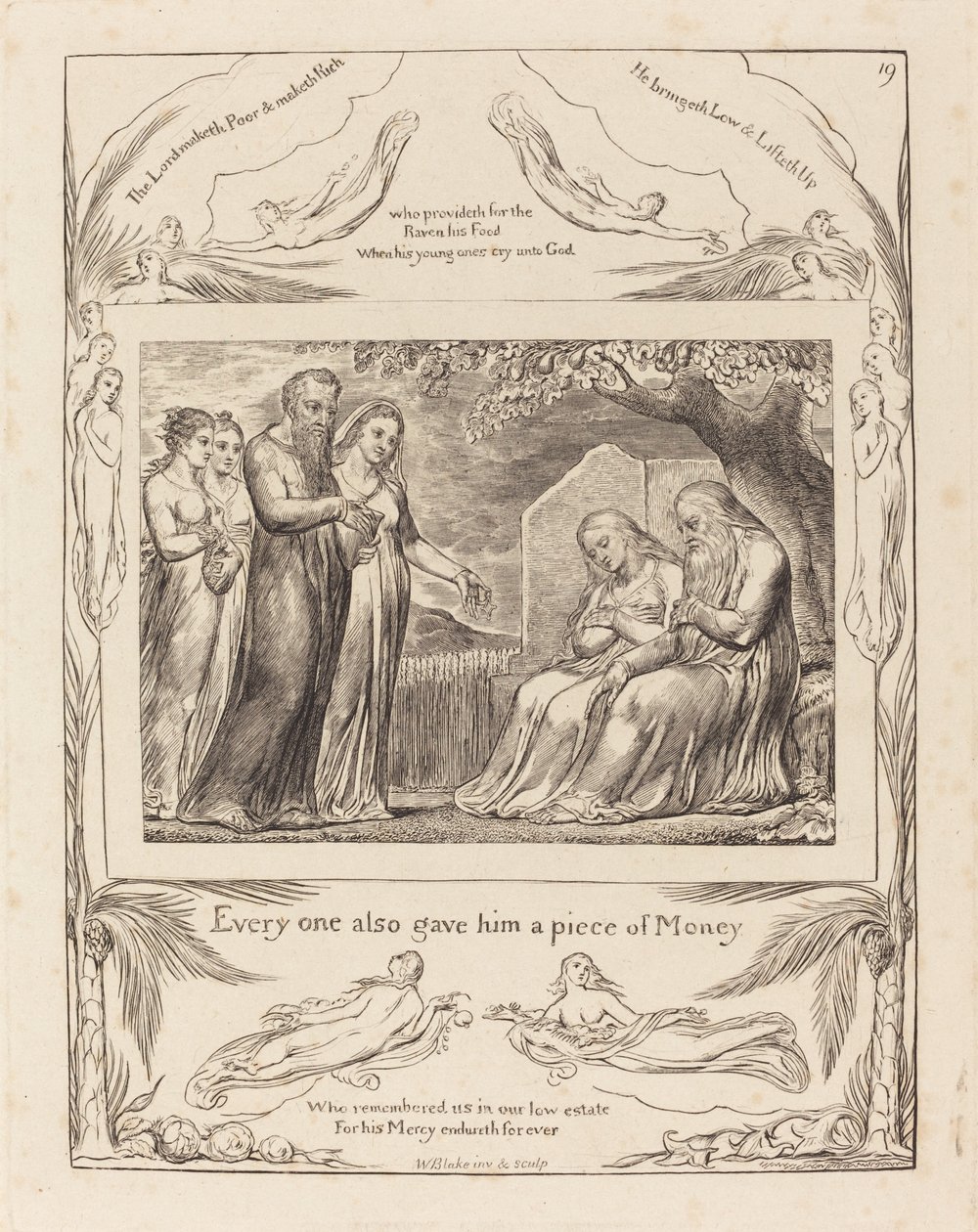 Job aksepterer veldedighet av William Blake