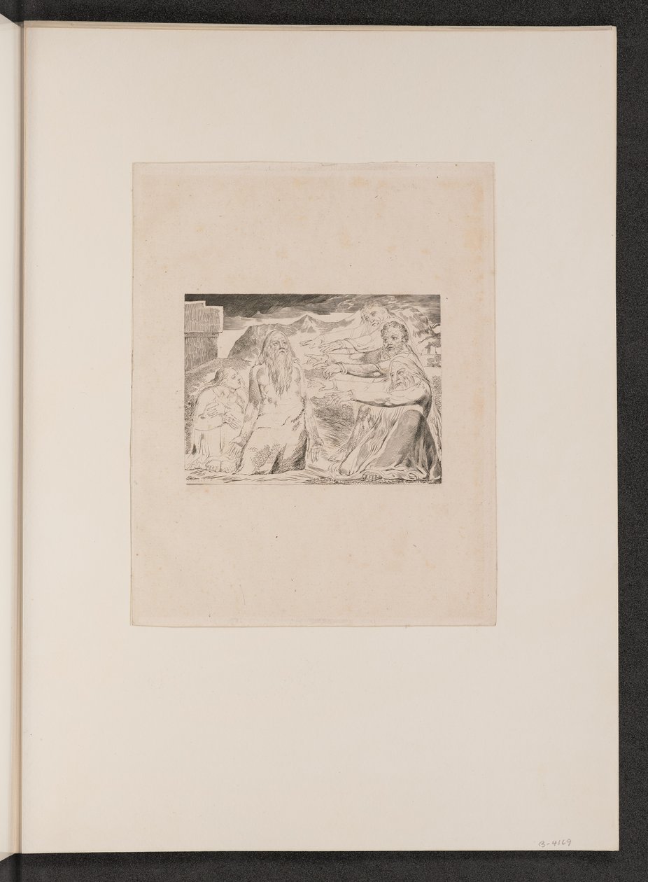 Job irettesatt av sine venner av William Blake
