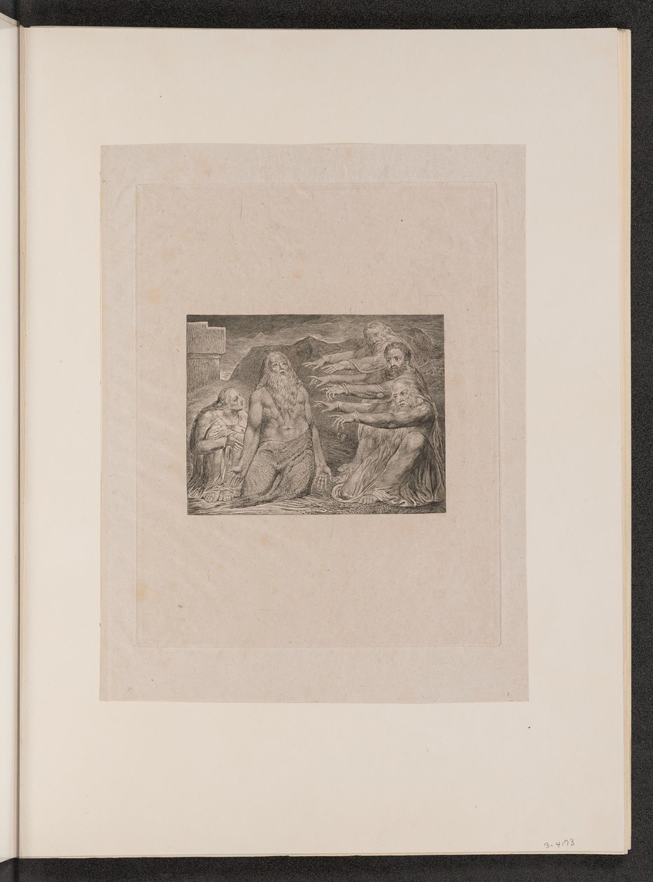 Job irettesatt av sine venner av William Blake