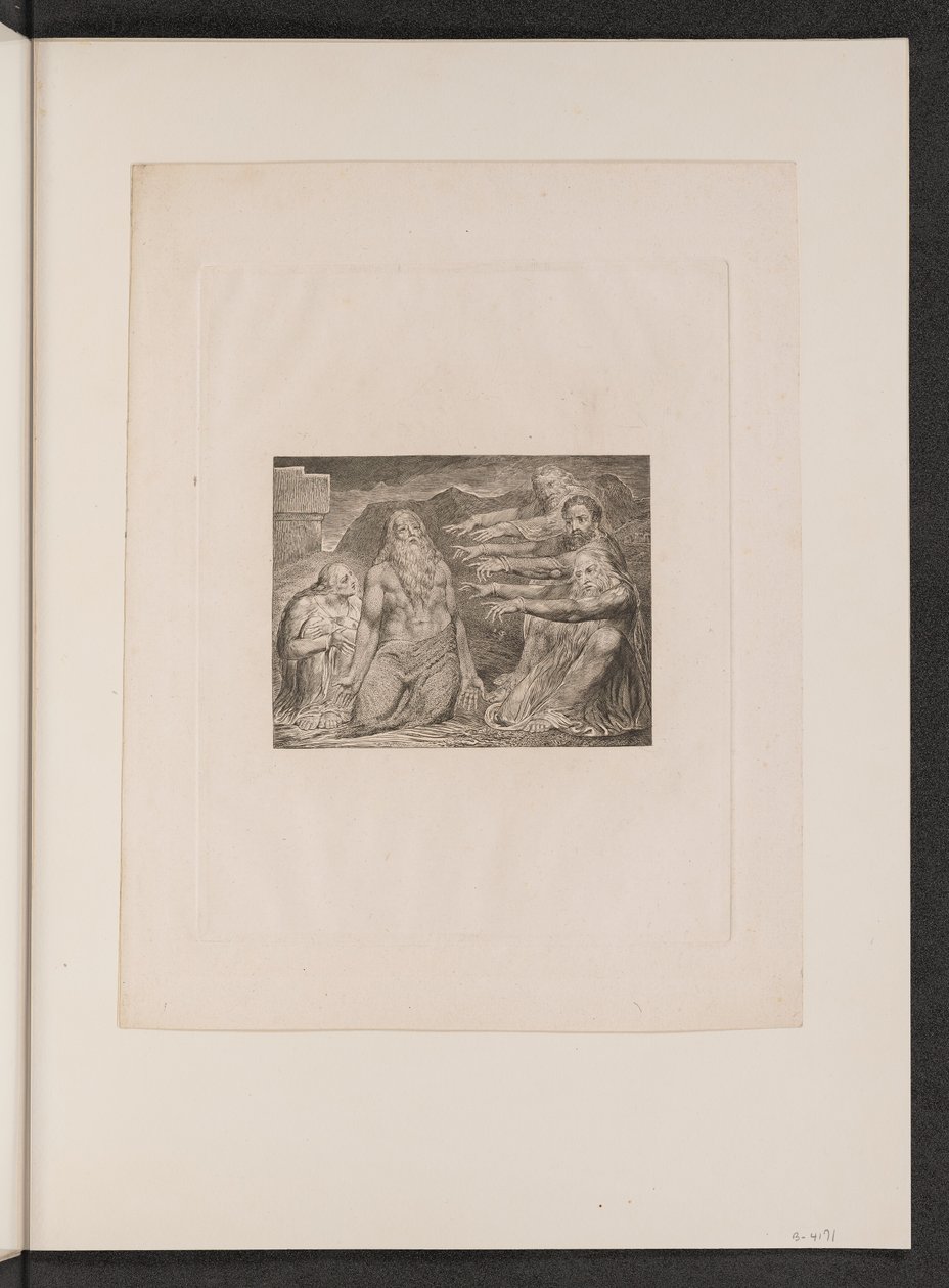 Job irettesatt av sine venner av William Blake