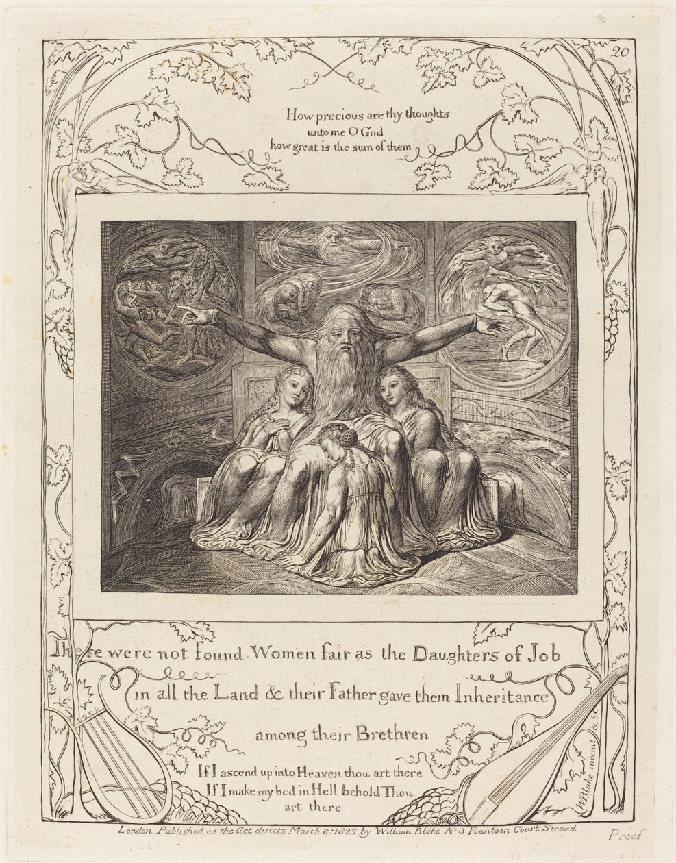 Job og hans døtre av William Blake