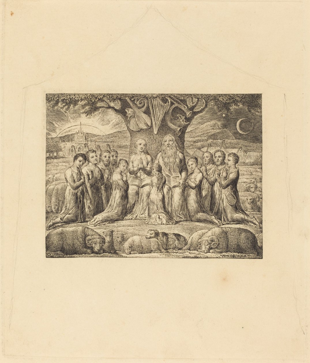 Job og hans familie av William Blake