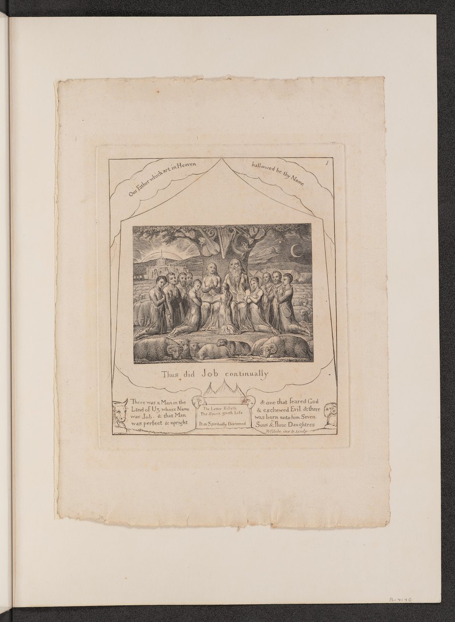 Job og hans familie av William Blake