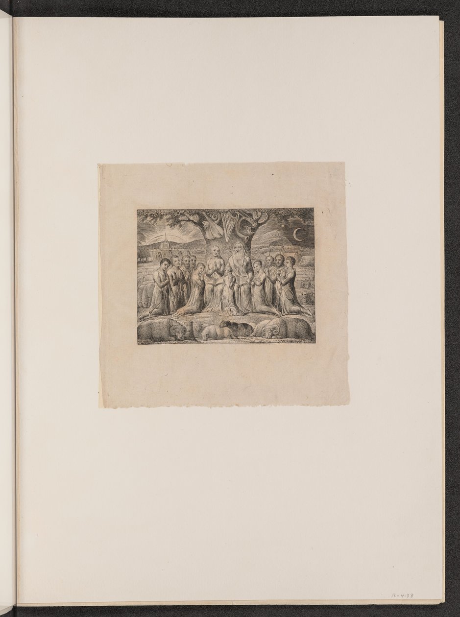 Job og hans familie, 1825. av William Blake
