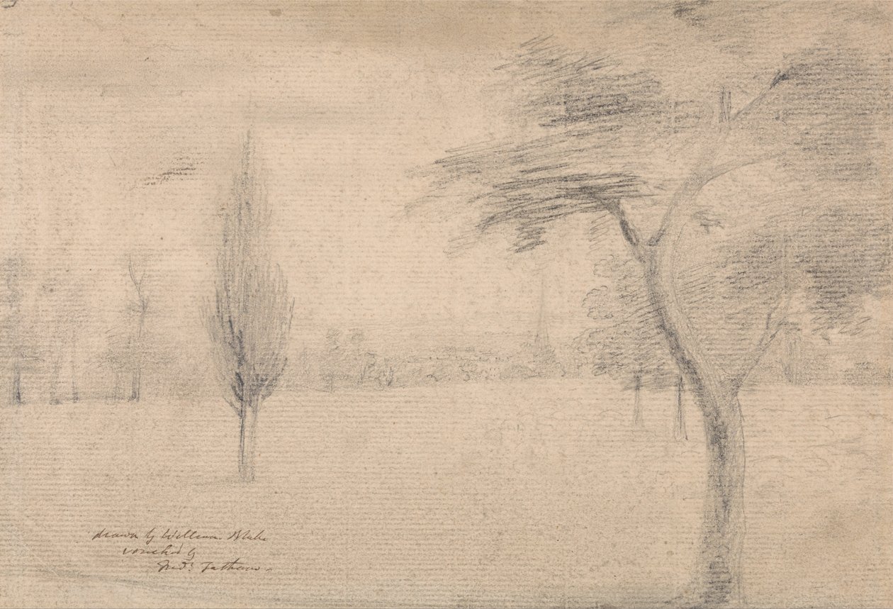 Landskap med Spire av William Blake