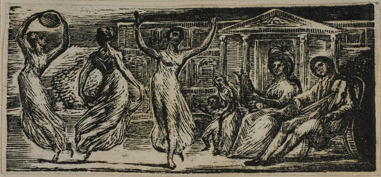 Menalcas Watching Women Dance, fra The Pastorals of Virgil av William Blake