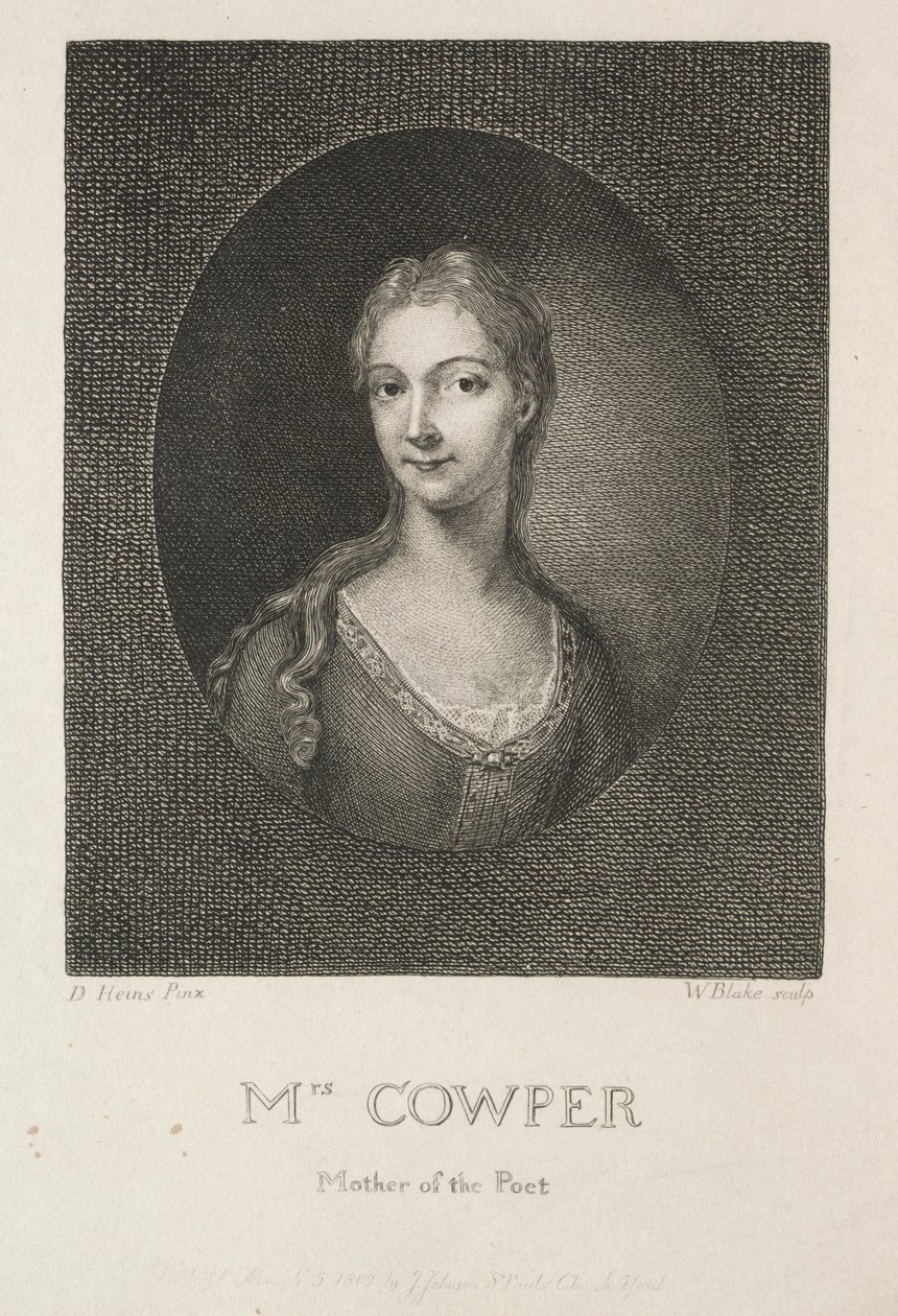 Mrs. Cowper, poetens mor av William Blake