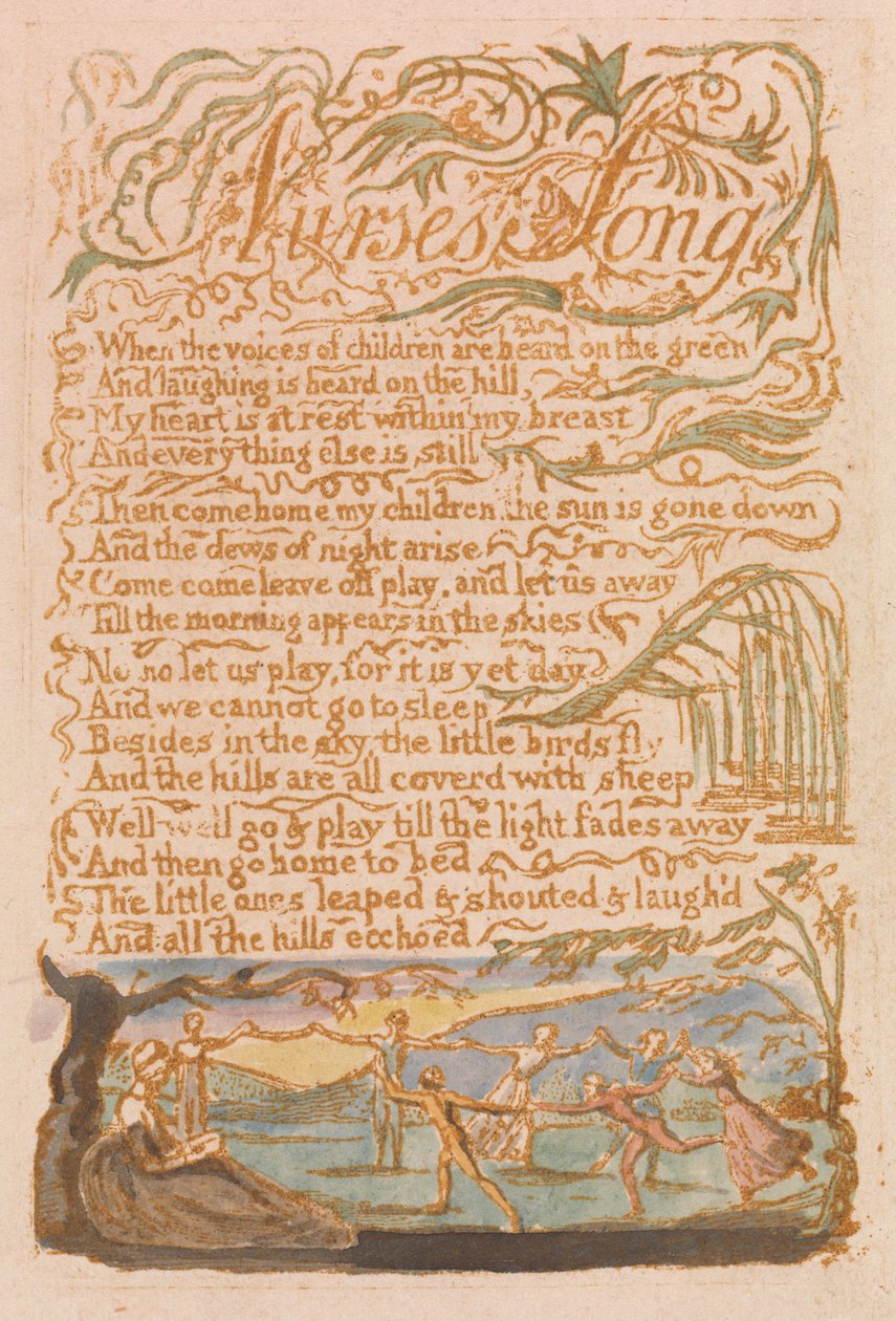 Lied der Amme (Platte 22) av William Blake