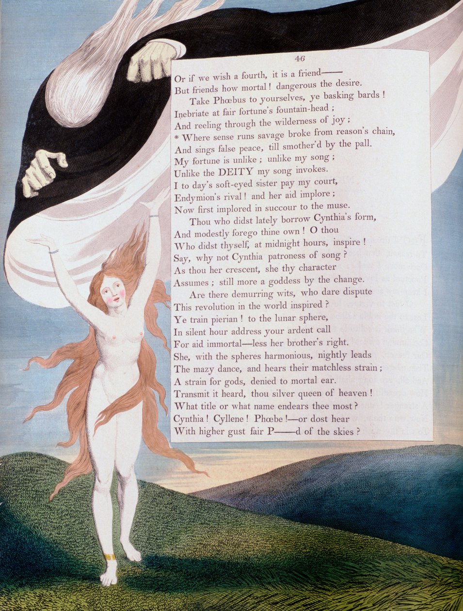 Side 46 fra Knights of Edward Young Night Thoughts, c1797 av William Blake