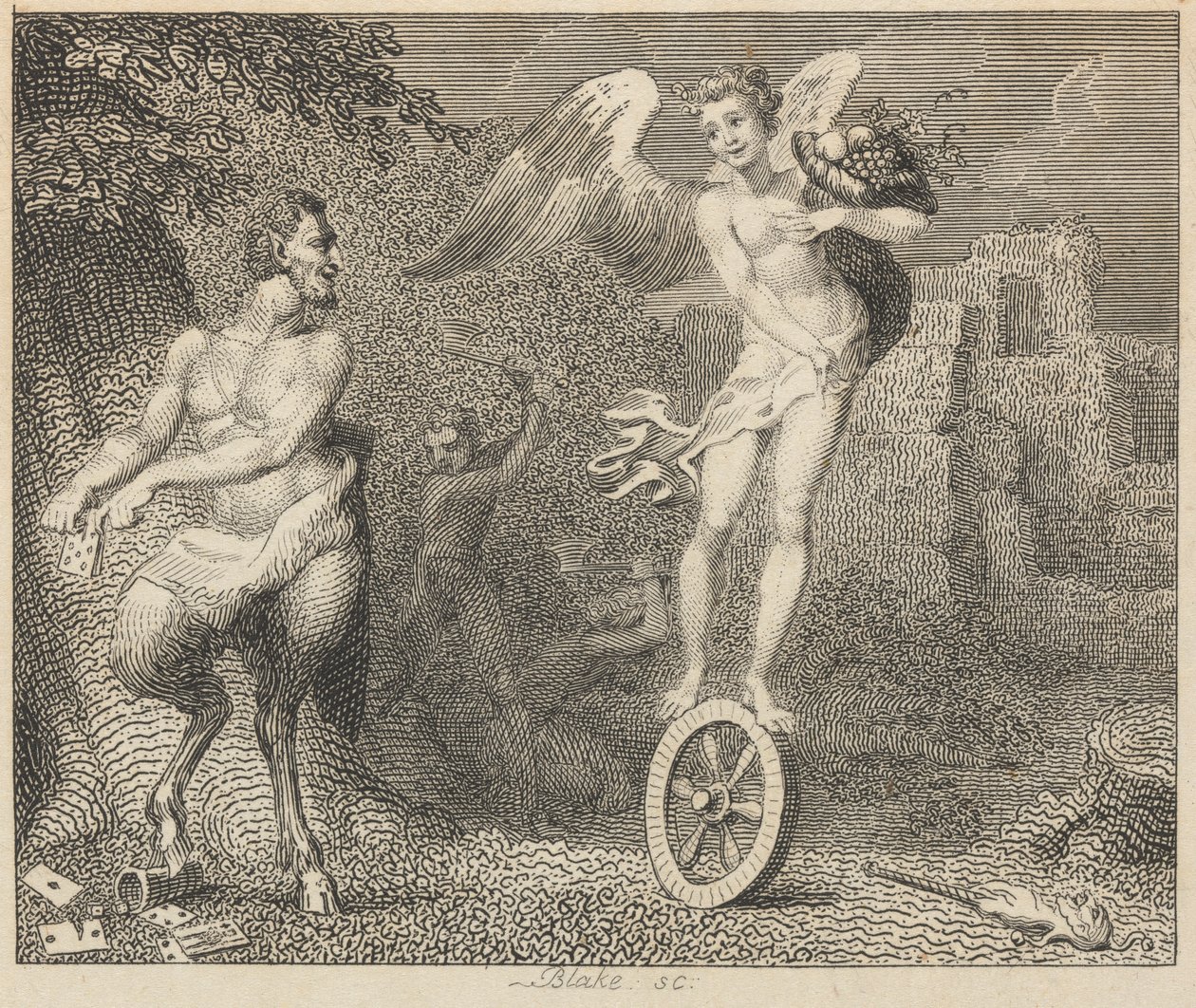 Pan og Fourtune av William Blake